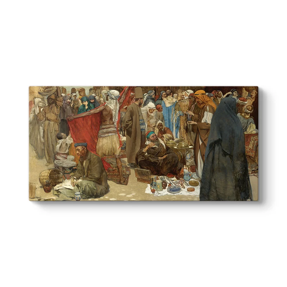 Albert Janesch - Busy Bazaar Tablosu - Model 5